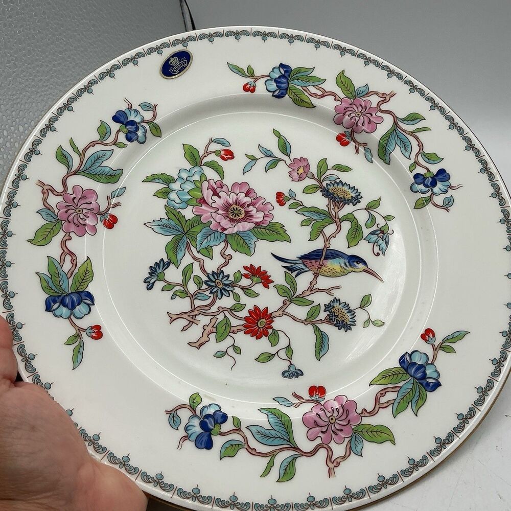 Aynsley Pembroke Bone China Round Serving Platter Bird Floral England